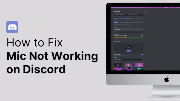 Person fixing Discord mic not working on Mac with laptop and microphone