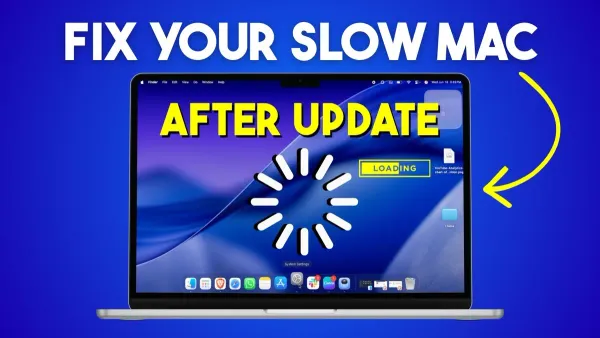 Person troubleshooting Mac Studio M4 Max slow after update on desk