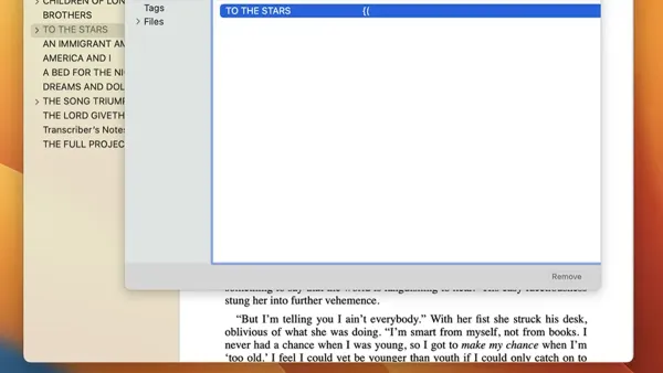 Person opening a.epub file on MacBook for reading an eBook
