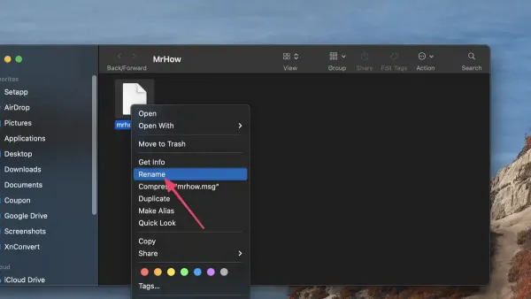 How to open.msg file on Mac shown on MacBook screen with email attachment visible