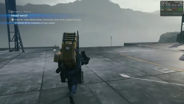 iMac M4 displaying Death Stranding game screen showing gameplay