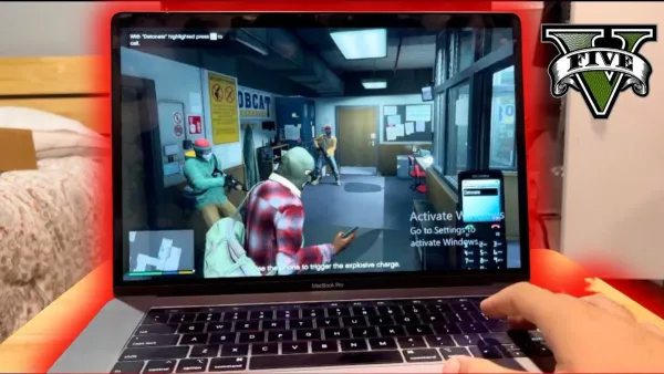 iMac M4 running GTA 5 game showing gameplay on screen