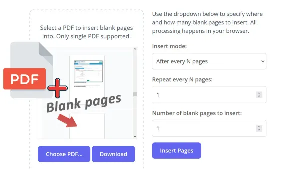 How to insert a blank page into PDF in Preview on Mac displayed on screen