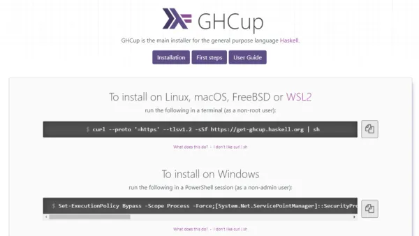 Installing Haskell GHCup on Mac using terminal commands