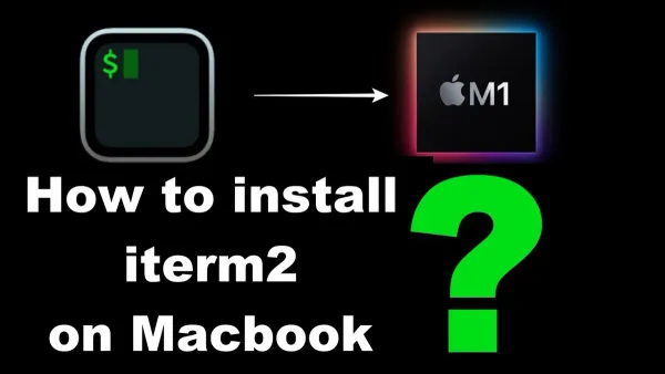 How to install iTerm2 on Mac shown on a Mac laptop screen with terminal interface