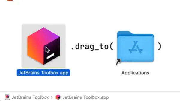 How to install JetBrains Toolbox on Mac displayed on MacBook screen