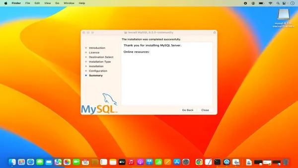 How to install MySQL on Mac shown on MacBook screen with terminal commands