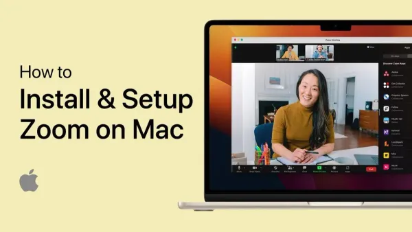 How to install Zoom on Mac with installation screen on MacBook