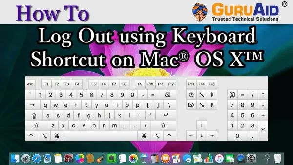 Person pressing Mac keyboard shortcut to log out instantly on a laptop