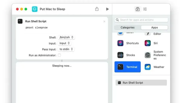 Hands pressing Mac keyboard shortcut to put Mac to sleep
