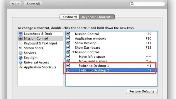User demonstrating Mac keyboard shortcut to switch desktops on a laptop