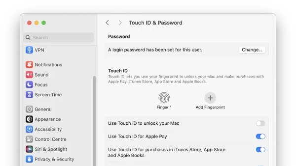 Mac Studio M4 Max touch ID not working troubleshooting on fingerprint sensor