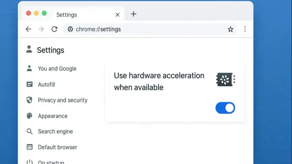 How to turn off hardware acceleration in Google Chrome on Mac settings screen