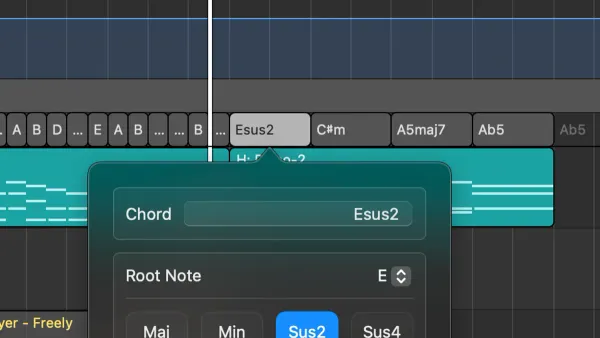 Music producer using Logic Pro showing how to use the Chord Track on the computer screen
