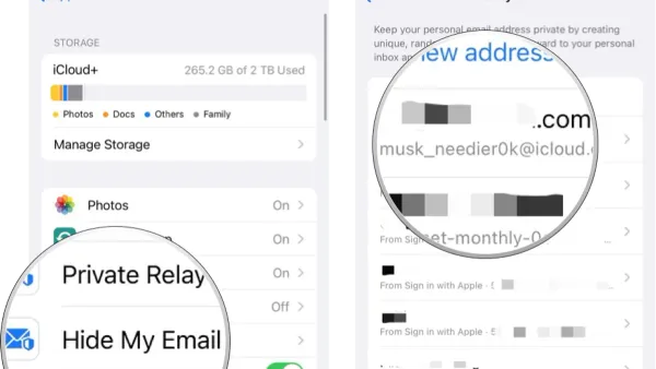 Using Hide My Email in Mail app to protect personal email address